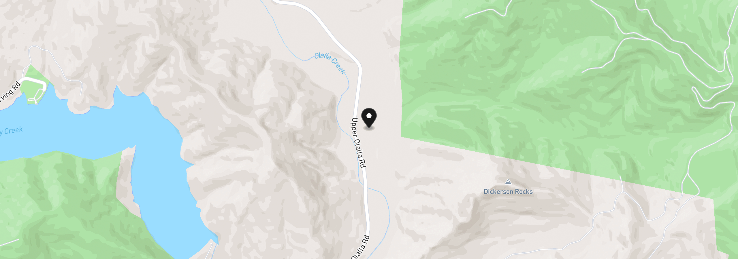 Map showing the location of 6700 Upper Olalla Rd, Winston, OR 97496