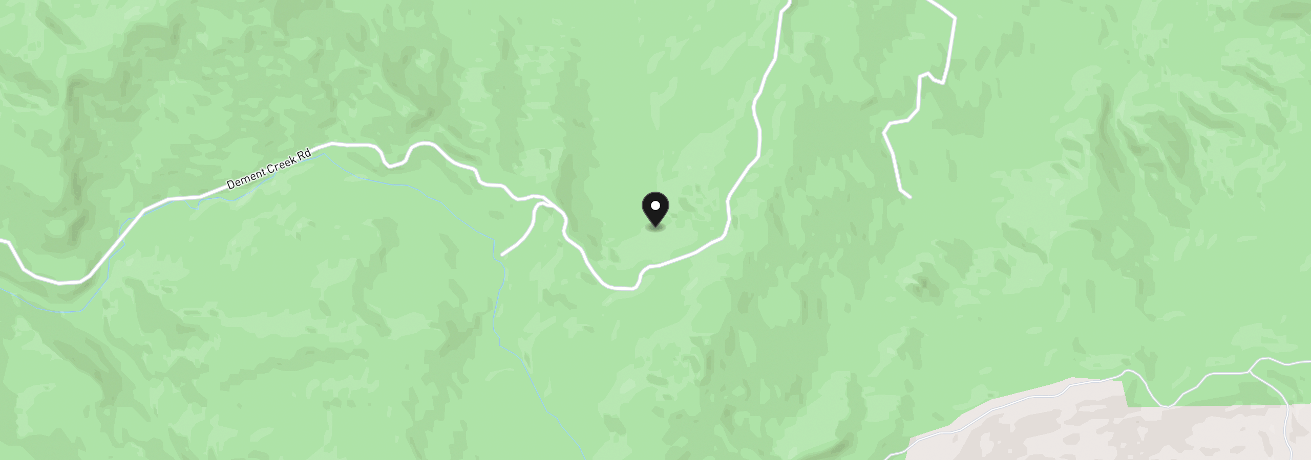 Map showing the location of 46345 Dement Creek Rd, Myrtle Point, OR 97458