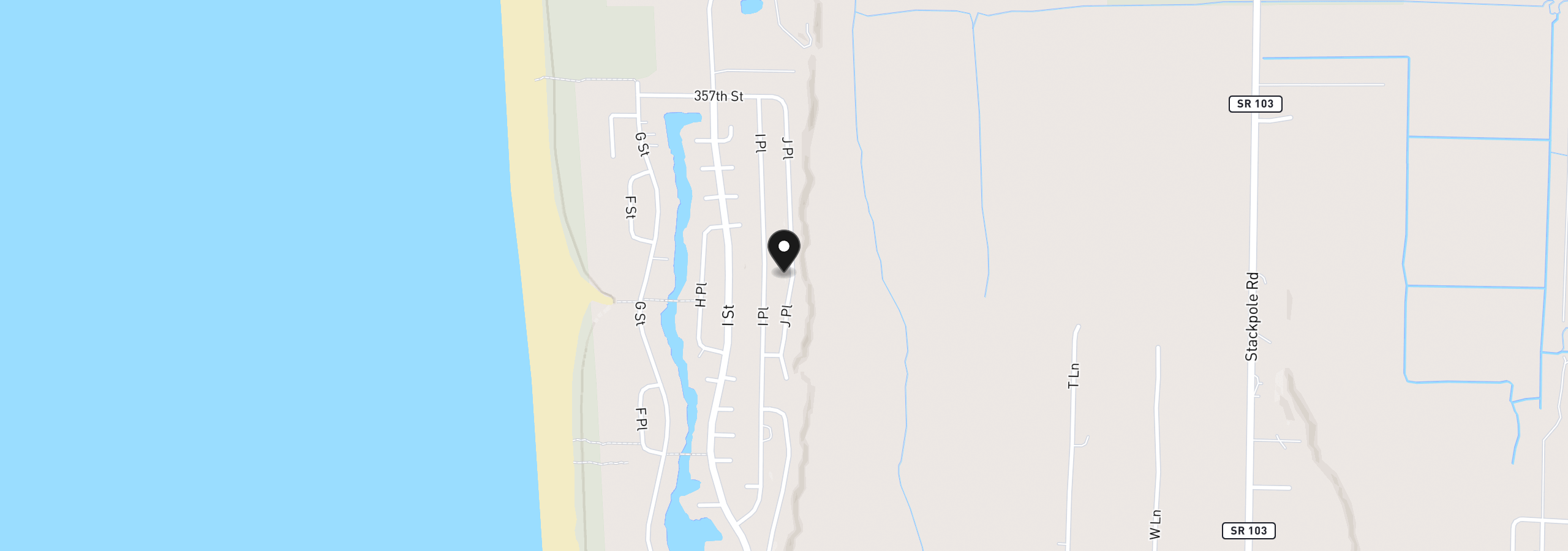 Map showing the location of 35009 J Pl, Ocean Park, Wa 98640