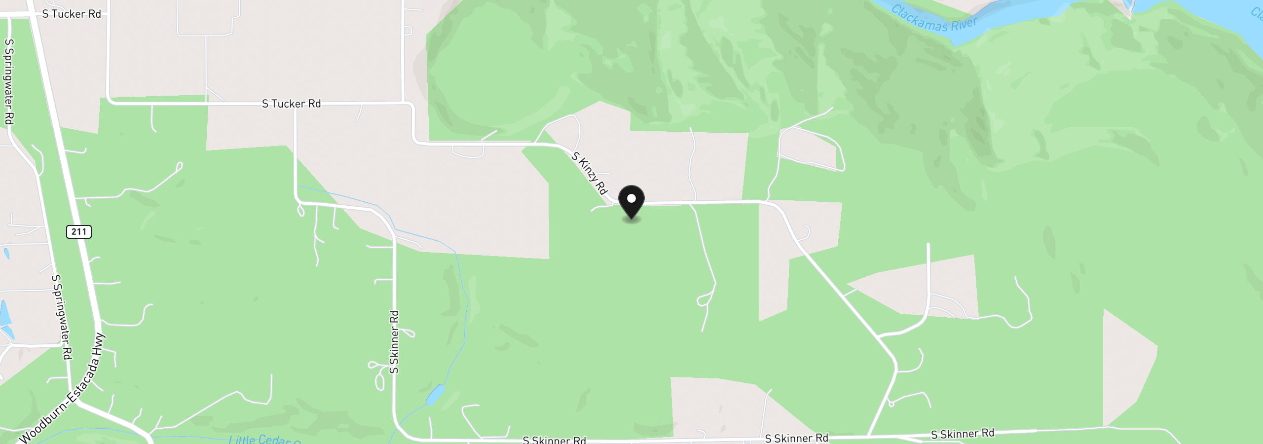 Map showing the location of 27572 S Kinzy Rd, Estacada, OR 97023