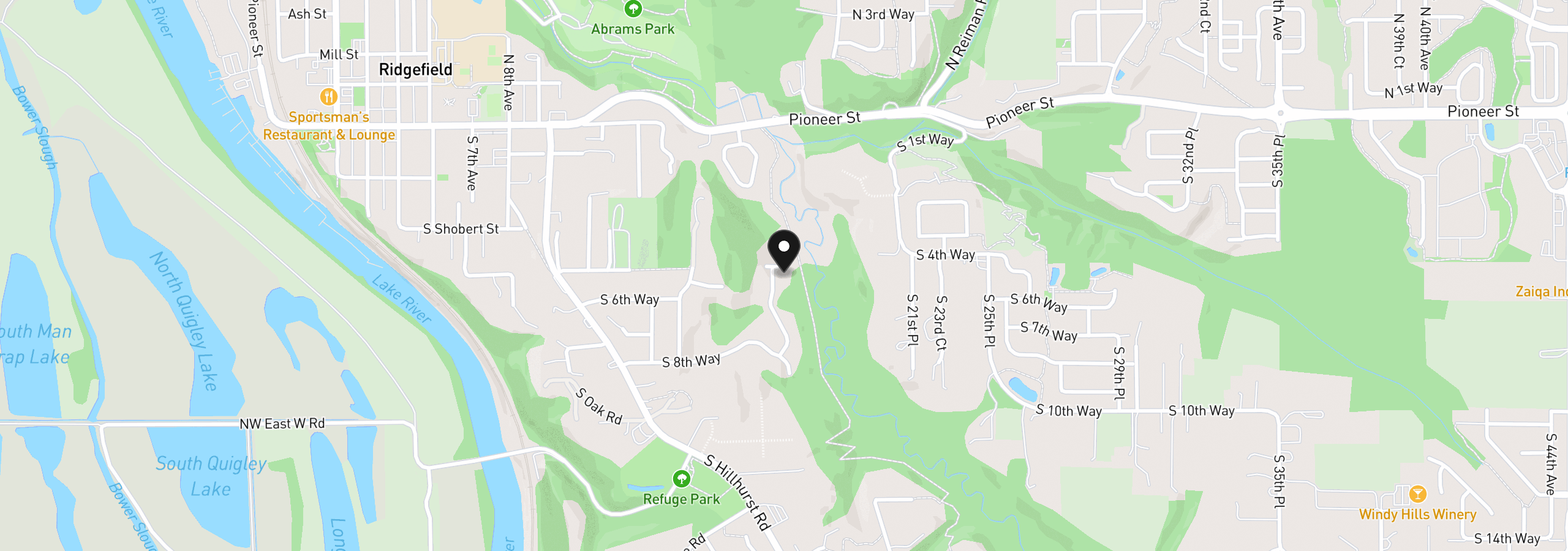 Map showing the location of 510 S 19th Pl, Ridgefield, Wa 98642
