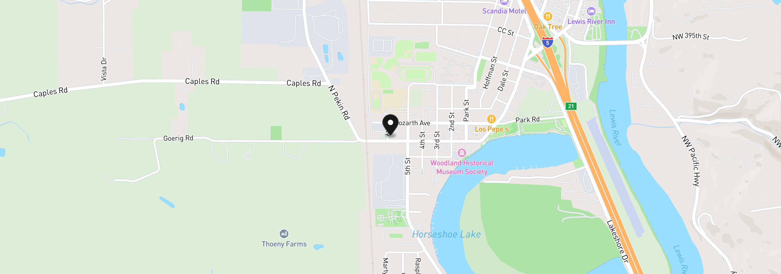 Map showing the location of 656 Davidson Ave, Woodland, Wa 98674