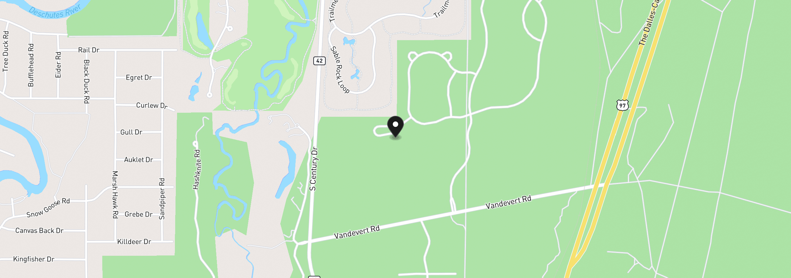 Map showing the location of 17785 Everwild Cir, Bend, OR 97707