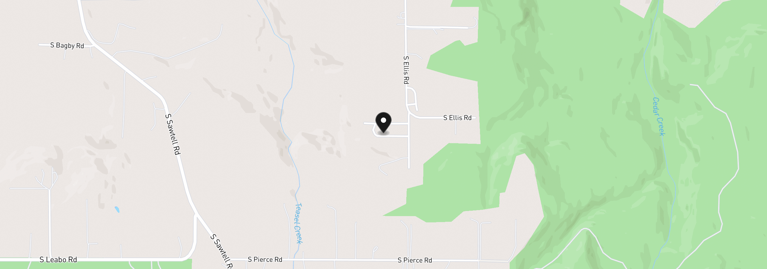 Map showing the location of 15645 S Tall Timber Ln, Molalla, OR 97038