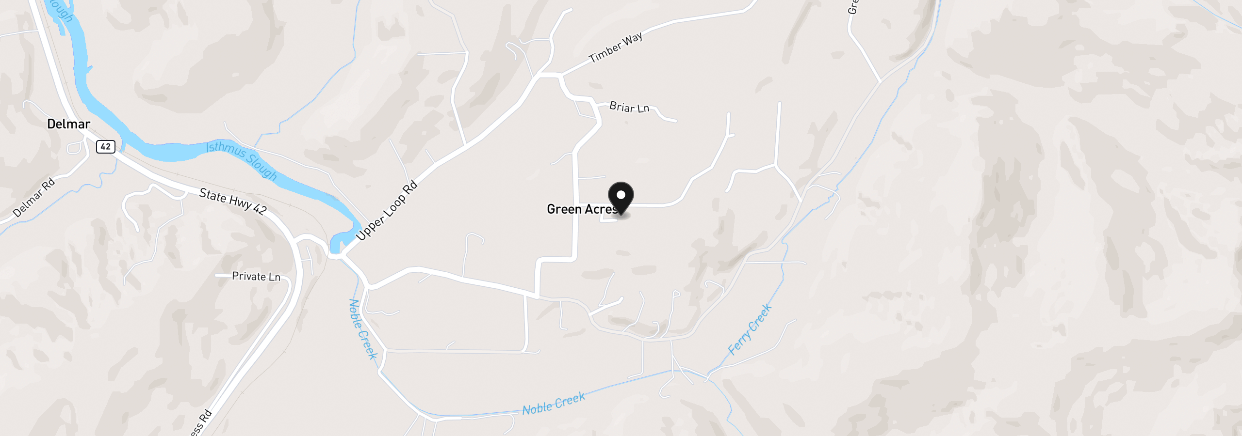 Map showing the location of 93524 Easy Ln, Coos Bay, OR 97420