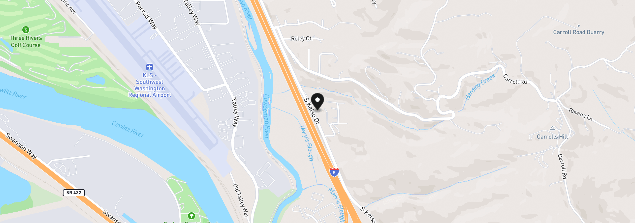 Map showing the location of 2340 Kelso Dr, Kelso, Wa 98626
