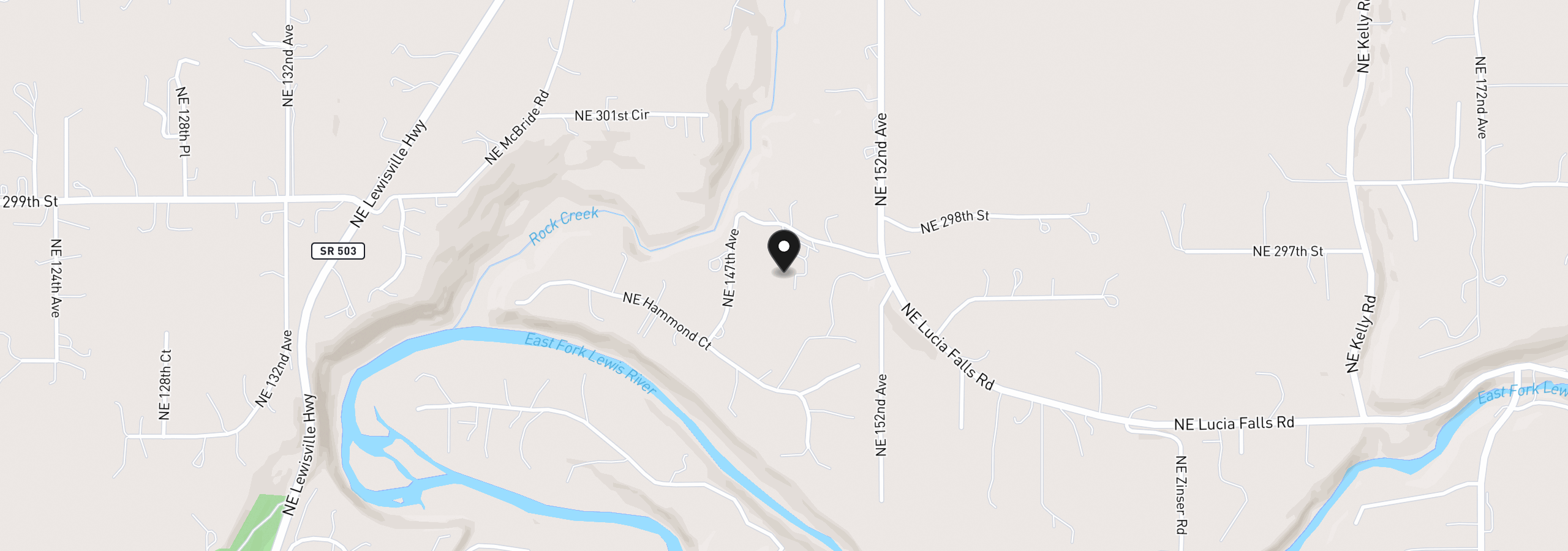 Map showing the location of 14817 NE Hammond Rd, Battle Ground, Wa 98604