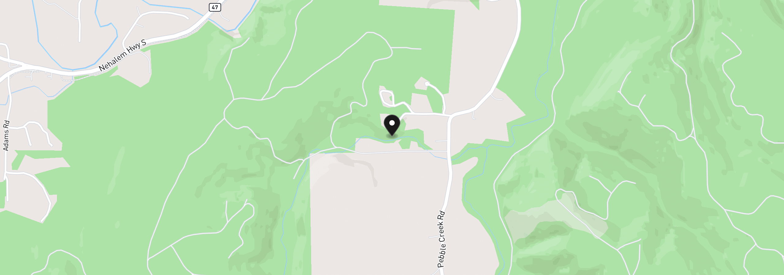 Map showing the location of 18210 Seigert Rd, Vernonia, OR 97064