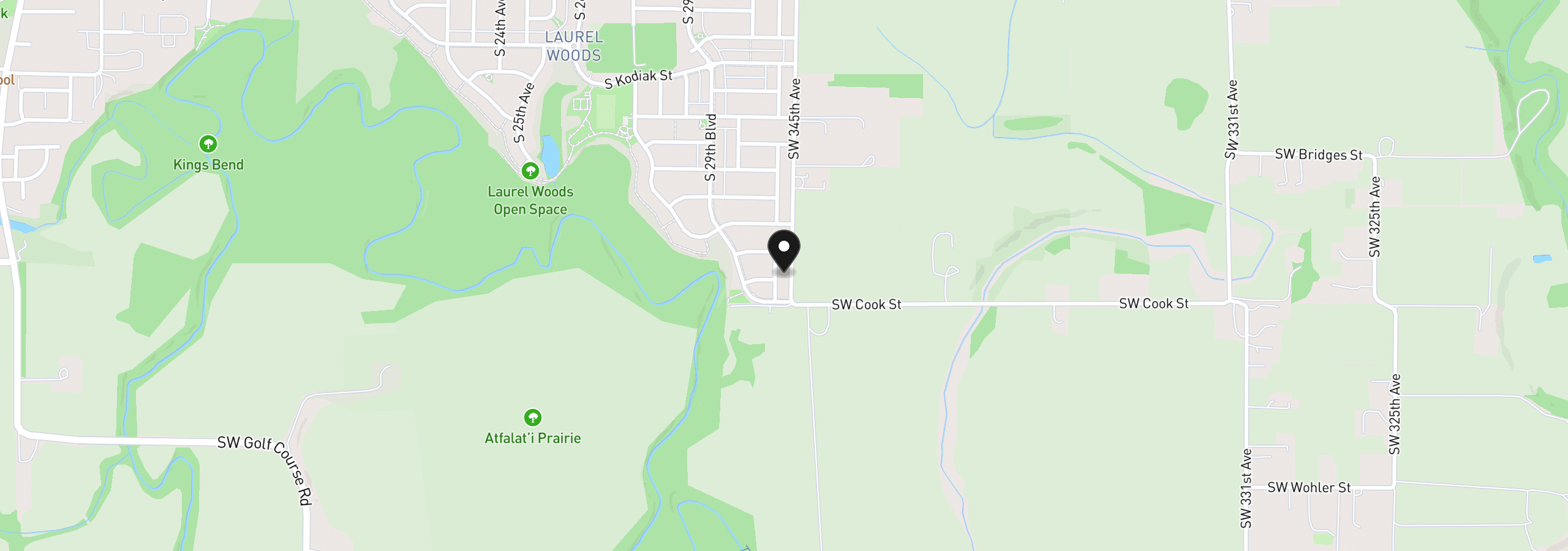 Map showing the location of 1920 S 32nd Ave 13, Cornelius, OR 97113
