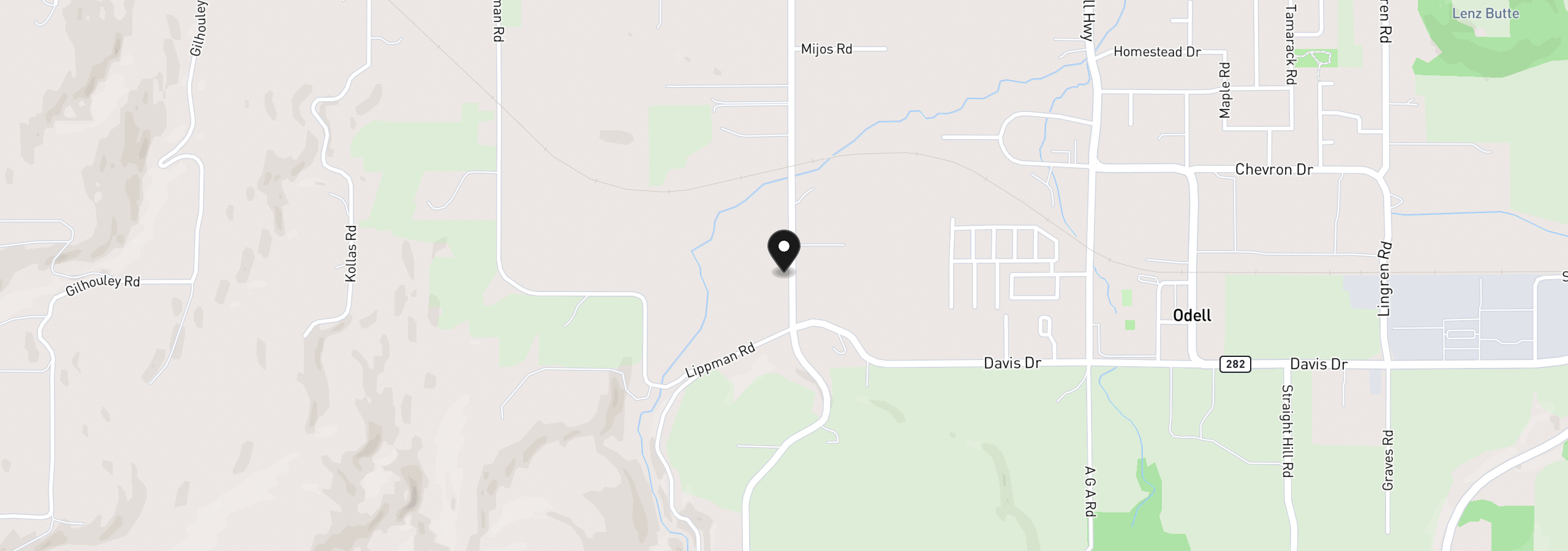 Map showing the location of 3386 Wyeast Rd, Hood River, OR 97031
