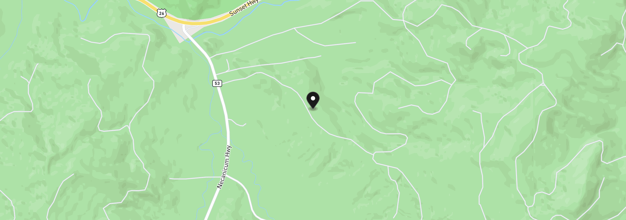 Map showing the location of 37555 Hauger Mountain Ln, Seaside, OR 97138