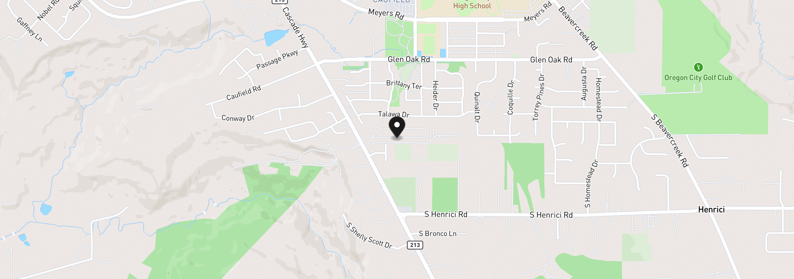 Map showing the location of 20248 Highway 213 18, Oregon City, OR 97045