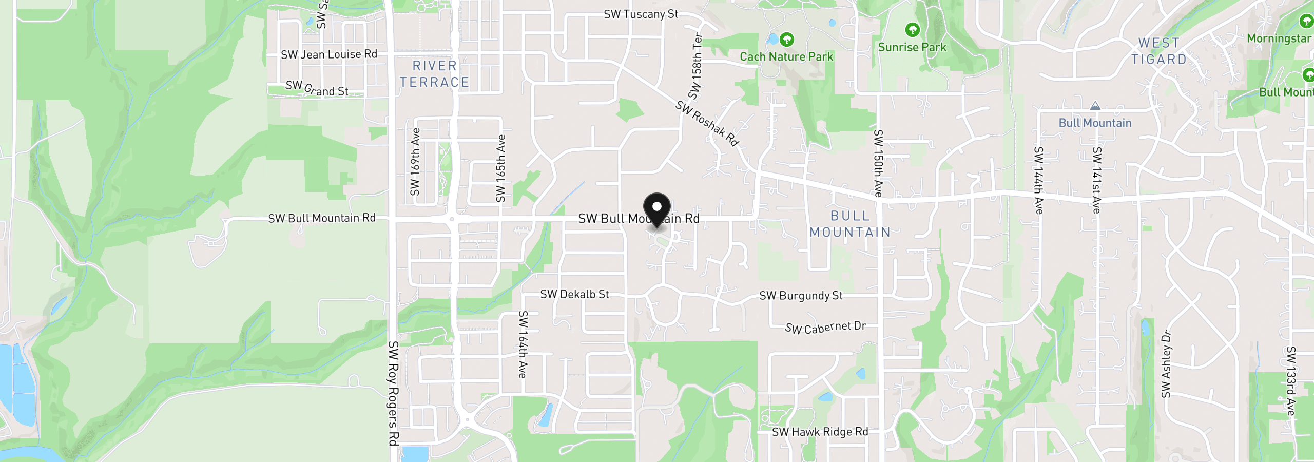 Map showing the location of 15943 SW Enna Ct, Portland, OR 97224