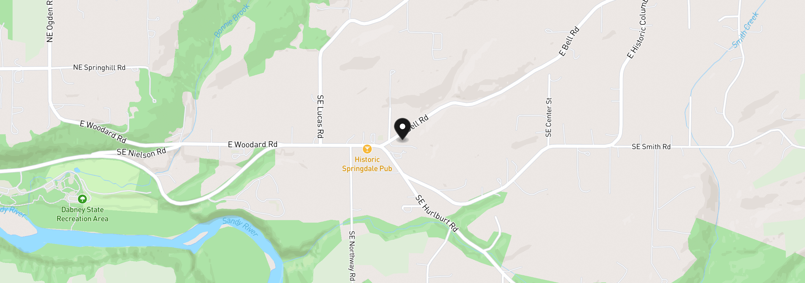 Map showing the location of 32510 E Bell Rd, Corbett, OR 97019