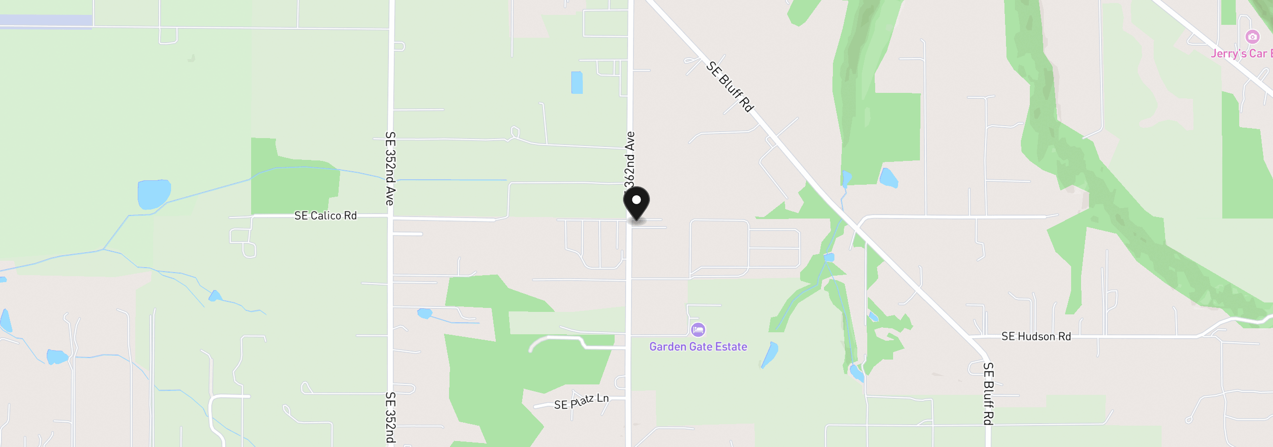 Map showing the location of 10625 SE 362nd Ave B34, Boring, OR 97009