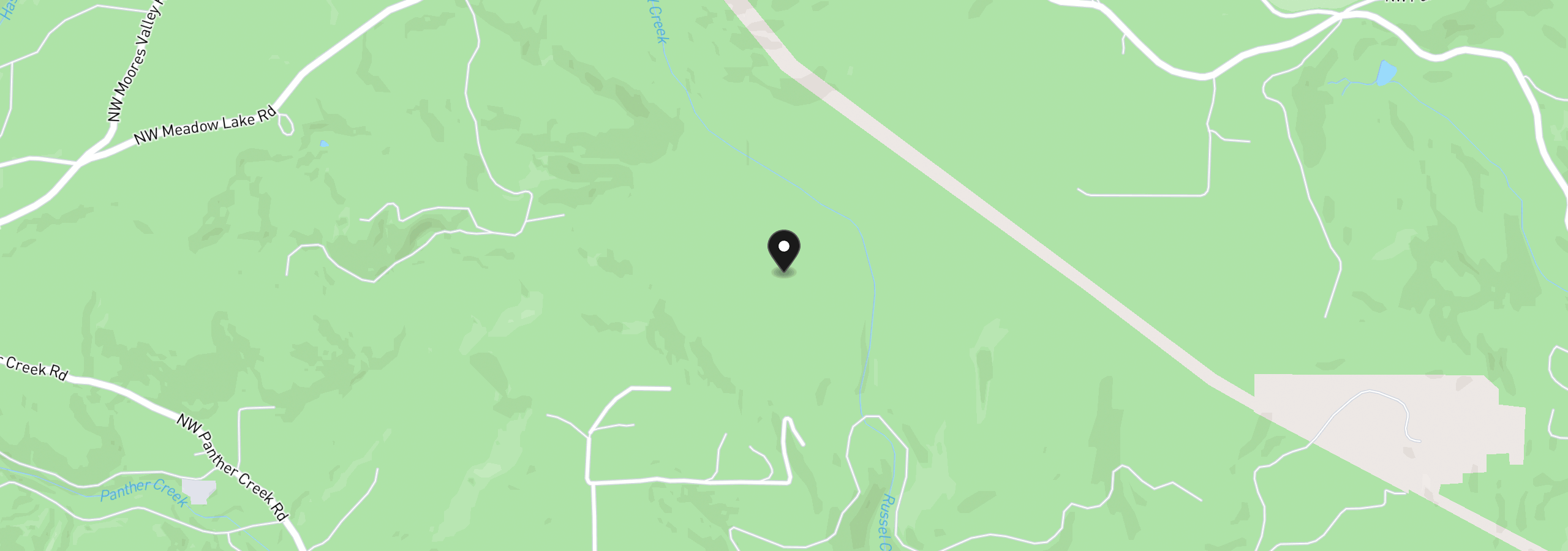 Map showing the location of 0 NW Panther Creek, Carlton, OR 97111