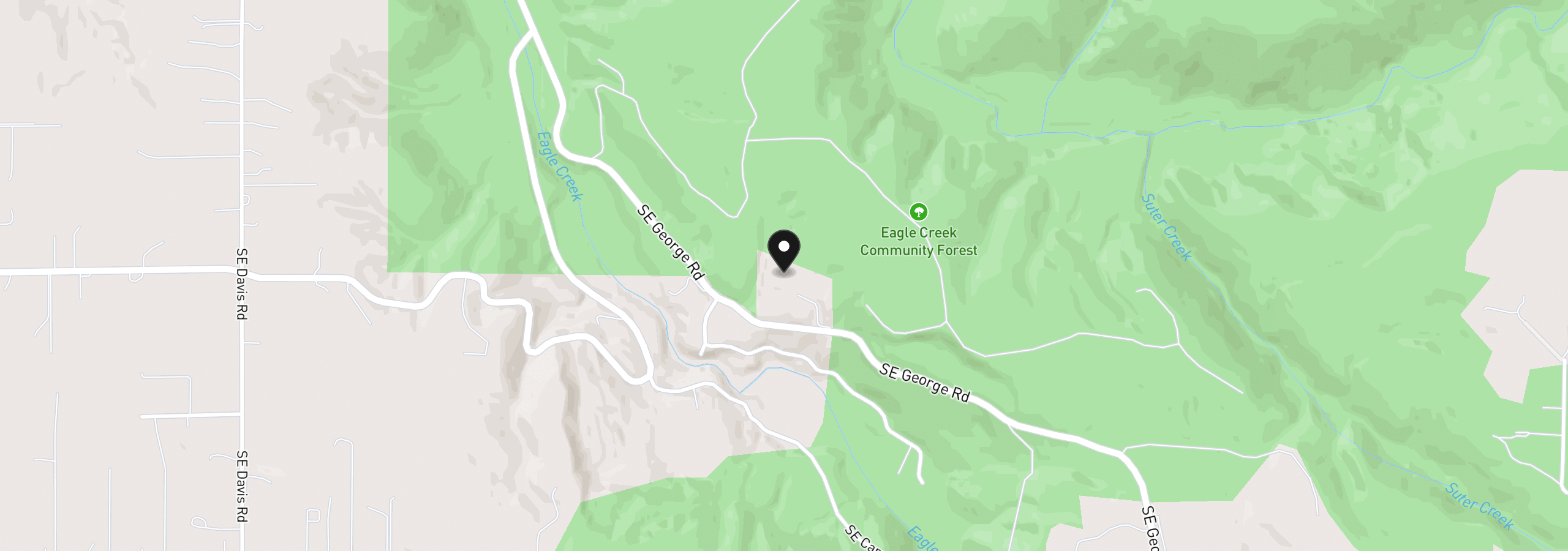 Map showing the location of 38175 SE George Rd, Estacada, OR 97023