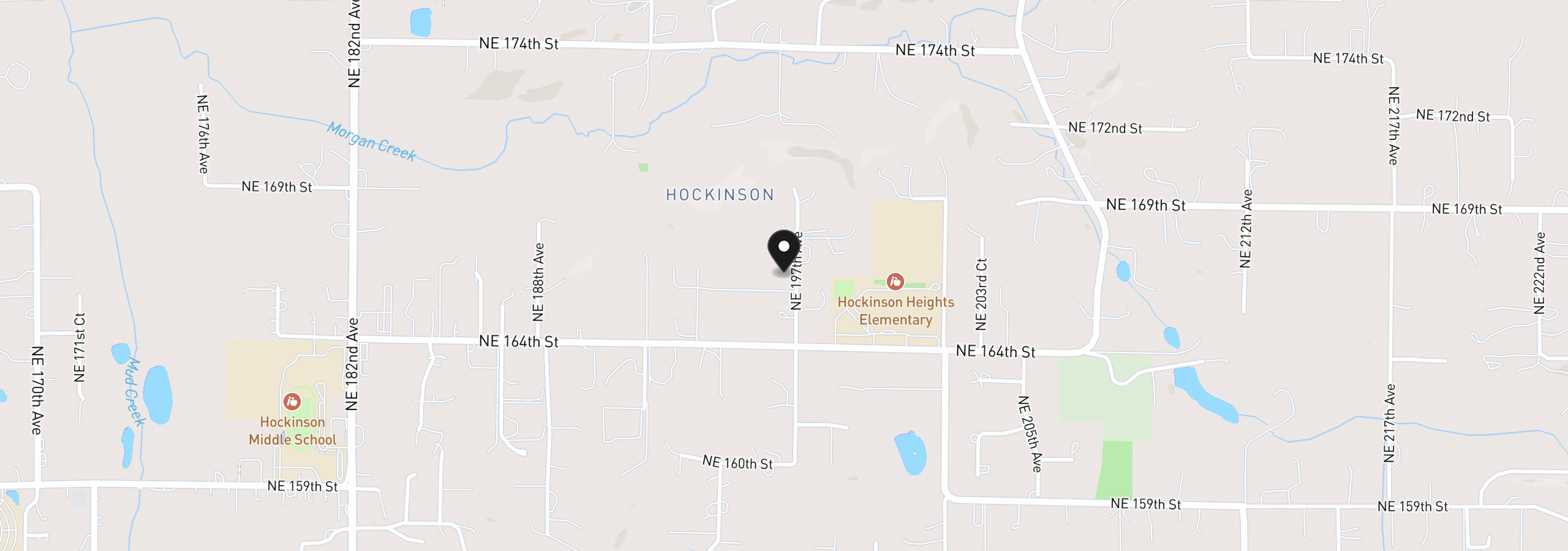 Map showing the location of NW 197th Ave, Brush Prairie, Wa 98606