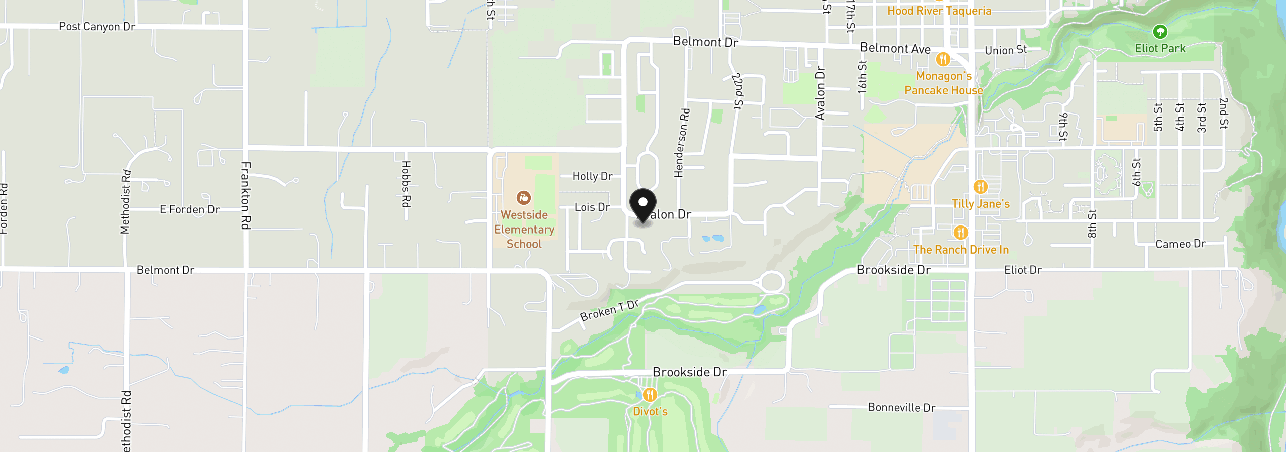 Map showing the location of 938 Hood View Ct, Hood River, OR 97031