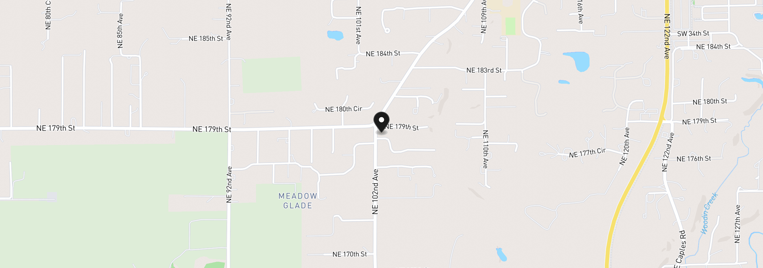 Map showing the location of 10206 NE 178th Cir, Battle Ground, Wa 98604