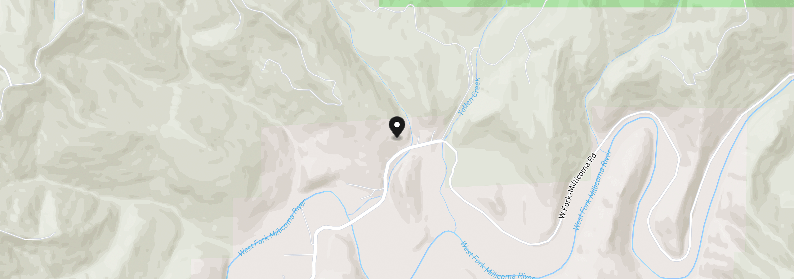 Map showing the location of 68814 W Fork Millicoma Rd, Coos Bay, OR 97420