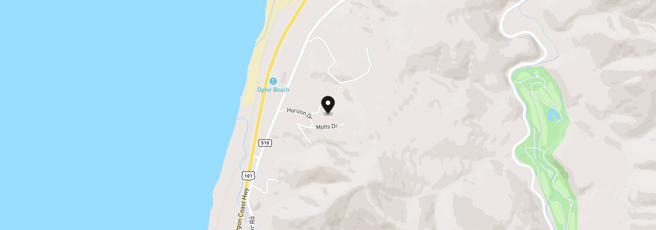 Map showing the location of Horizon, Gold Beach, OR 97444