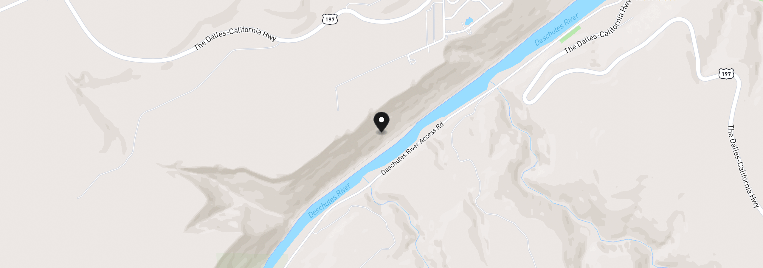 Map showing the location of George Jackson Rd, Maupin, OR 97037