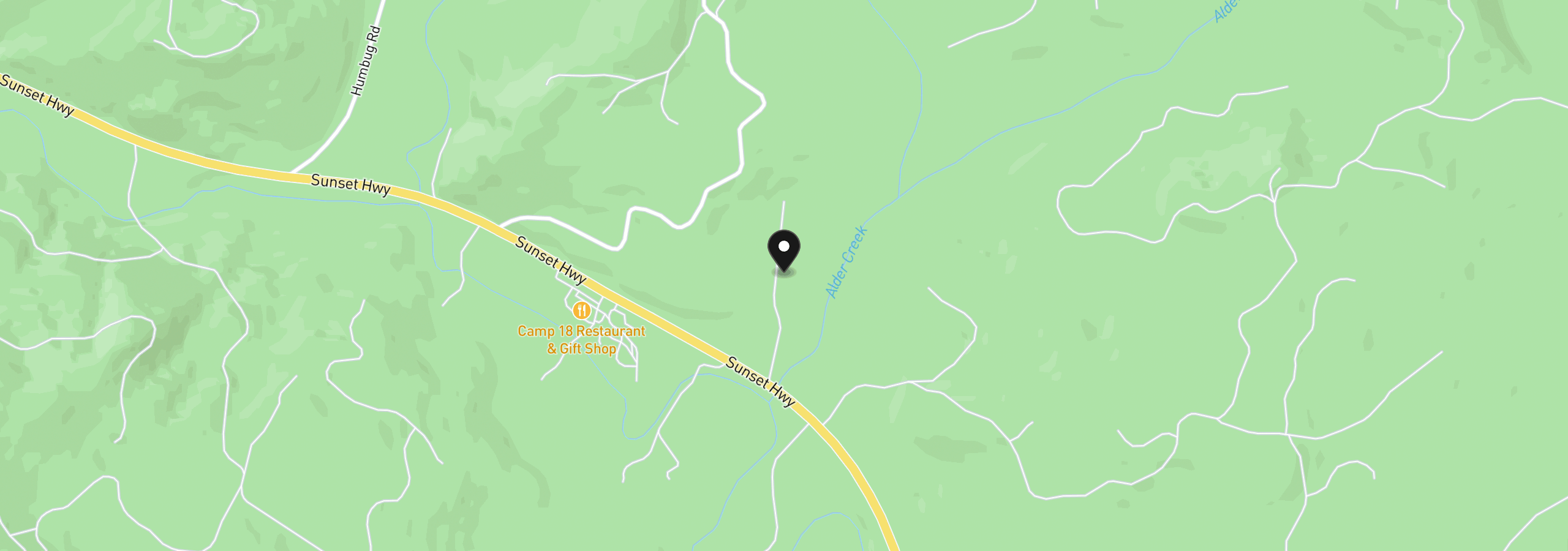 Map showing the location of 82467 Crowder Rd, Seaside, OR 97138