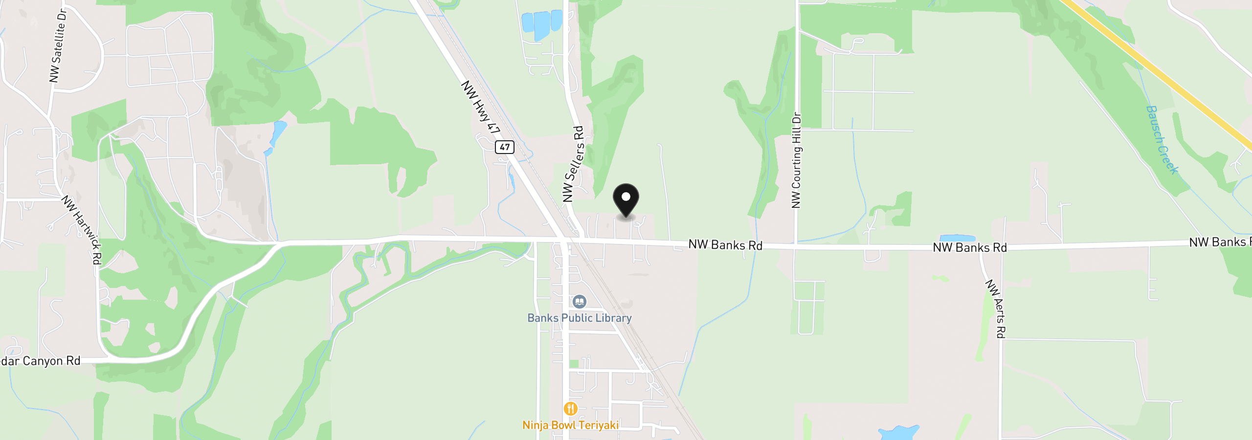 Map showing the location of 42205 NW Banks Rd, Banks, OR 97106