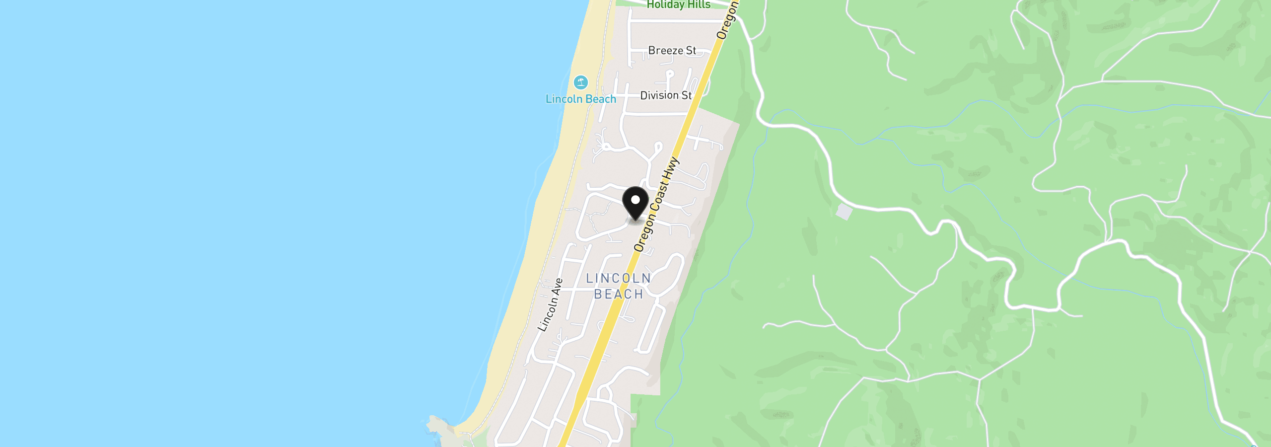 Map showing the location of 4175 N Highway 101 M-2, Depoe Bay, OR 97341