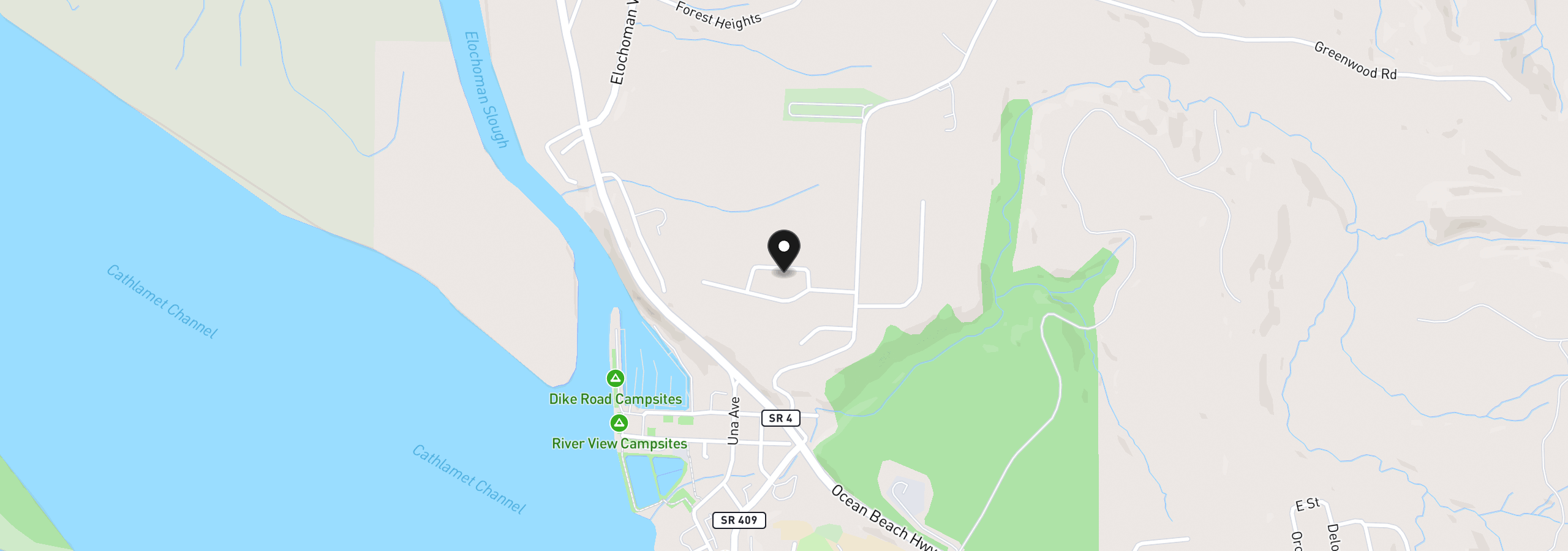 Map showing the location of 9 Anchor Way B, Cathlamet, Wa 98612