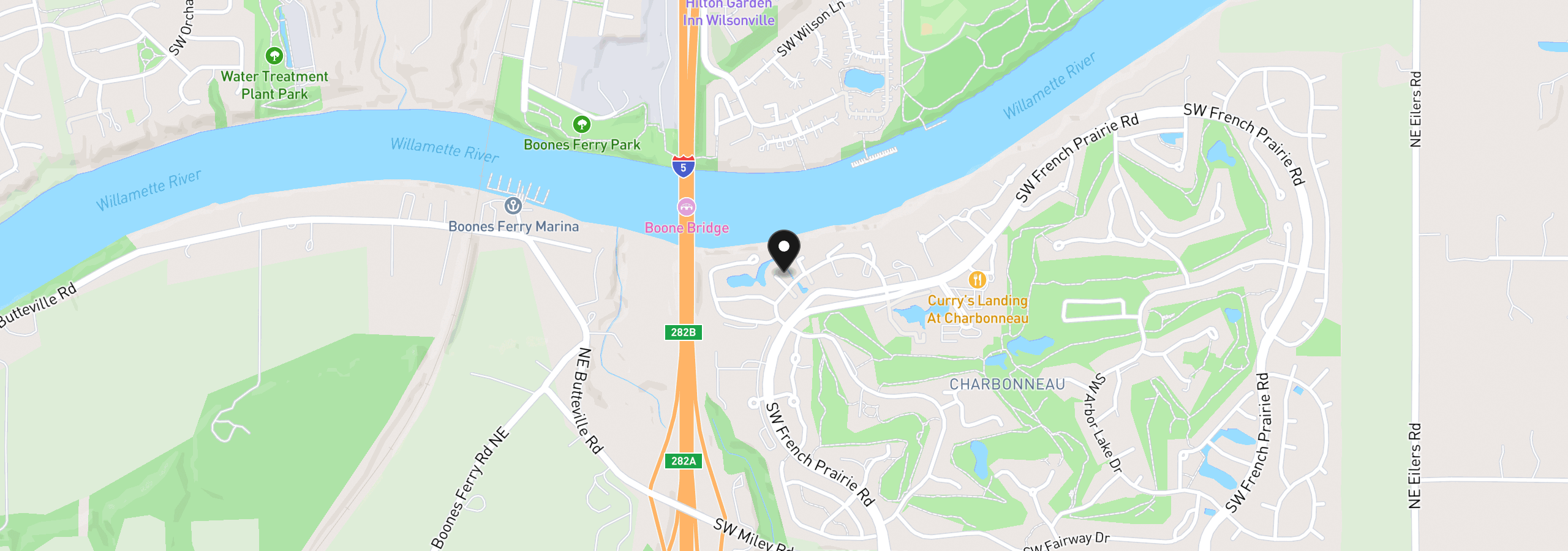 Map showing the location of 8705 SW Curry Dr A, Wilsonville, OR 97070
