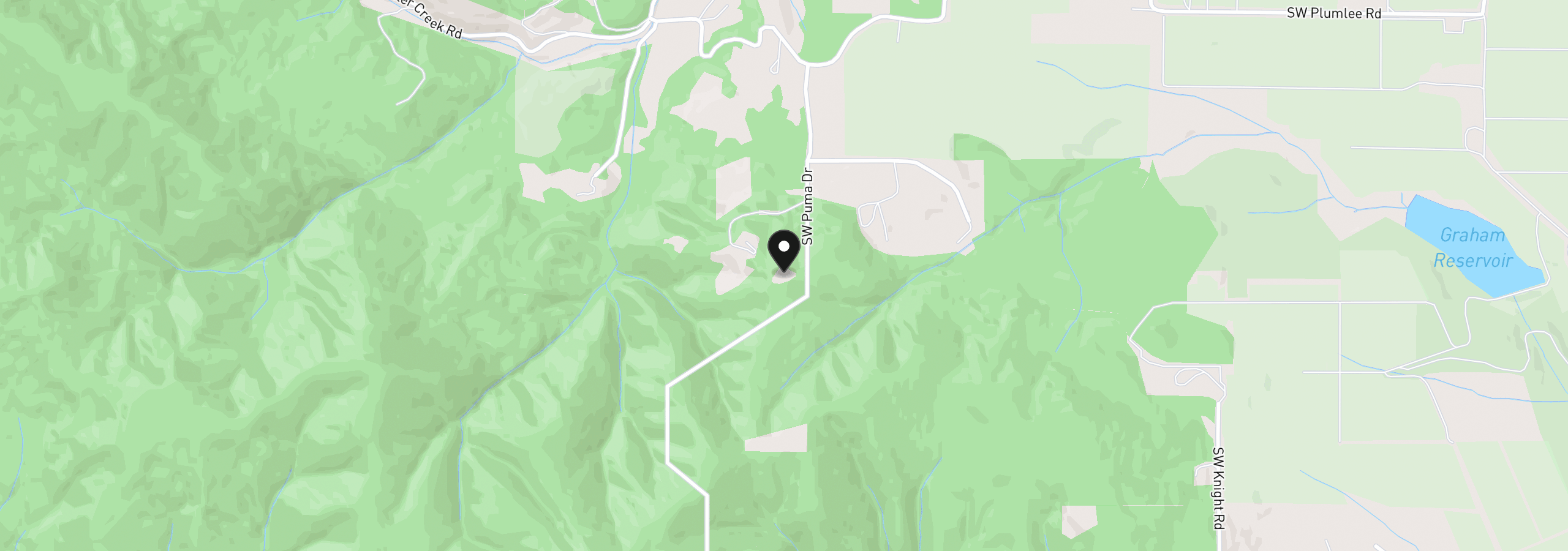 Map showing the location of 3850 SW Puma Dr, Forest Grove, OR 97116
