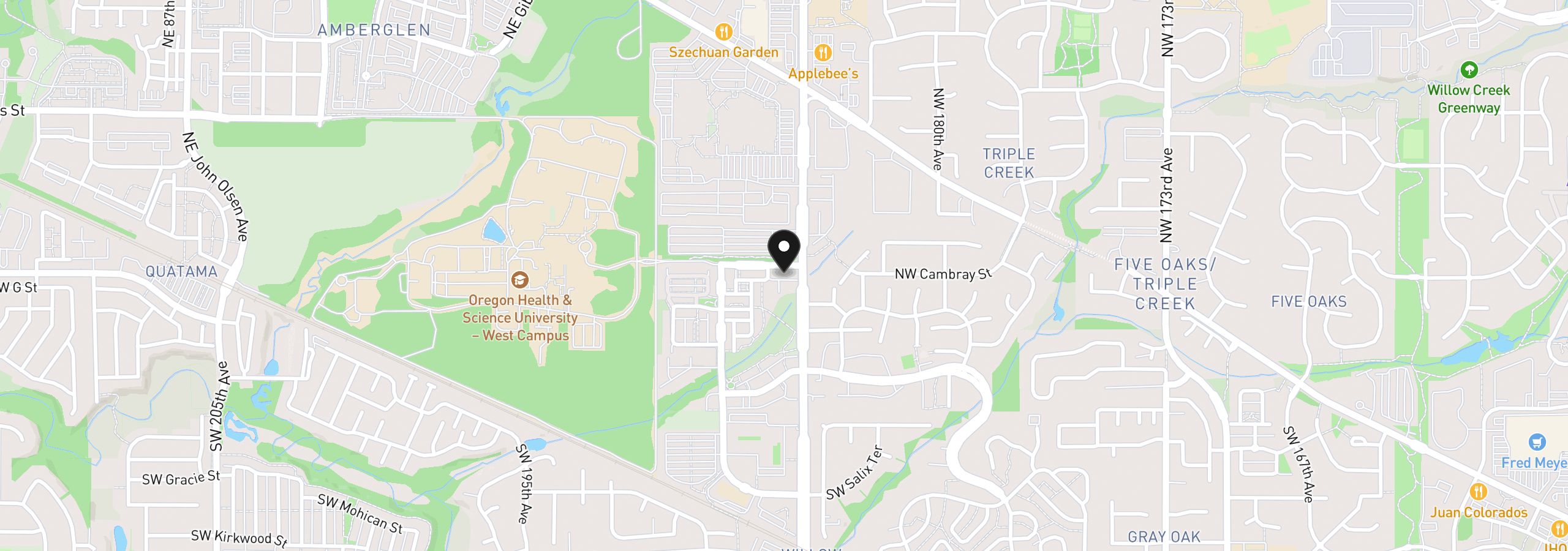 Map showing the location of 10804 NE Holly St 306, Hillsboro, OR 97006