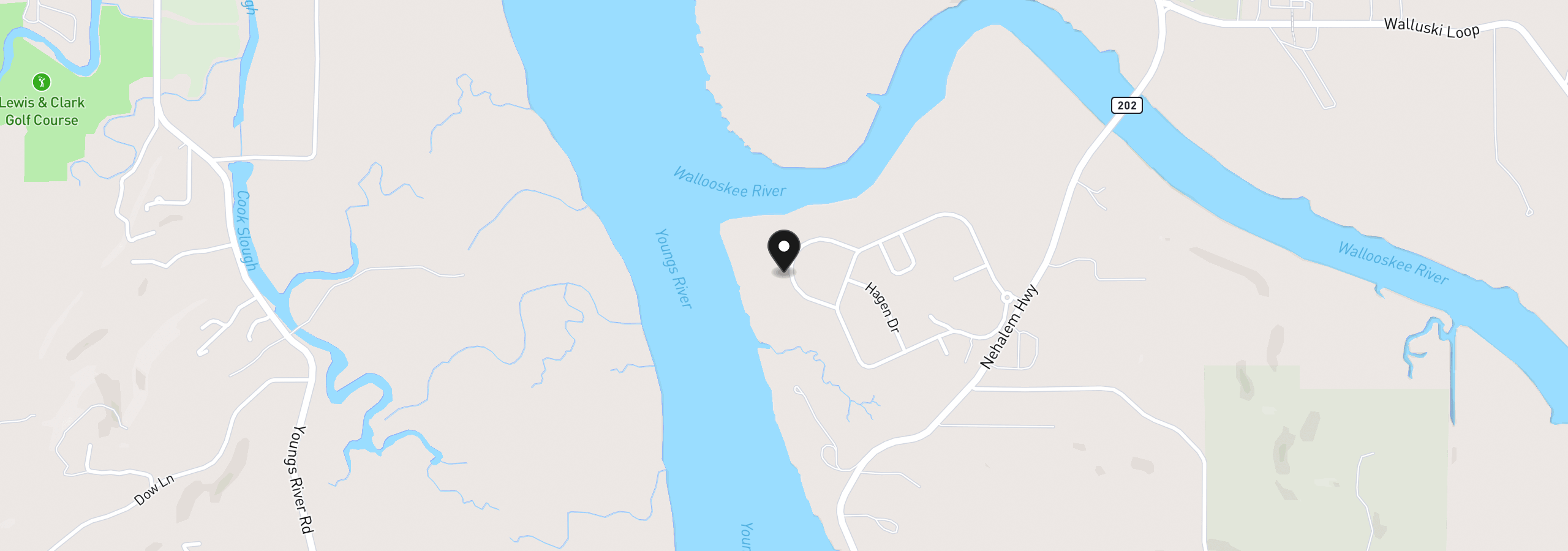 Map showing the location of 36305 Bartoldus Loop, Astoria, OR 97103