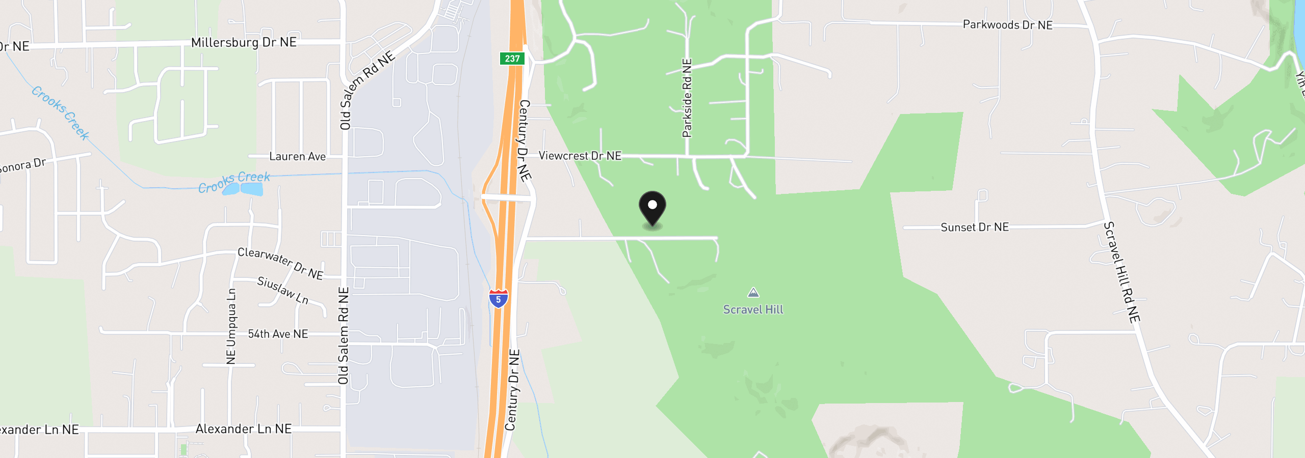 Map showing the location of 33833 Sunnyview Dr, Albany, OR 97322