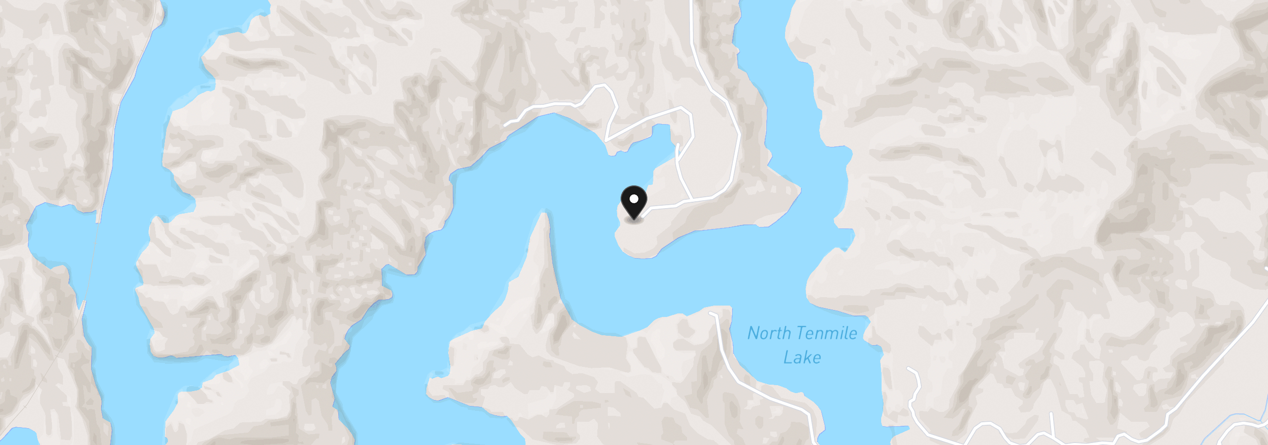 Map showing the location of 1190 N Tenmile Lake, Lakeside, OR 97449
