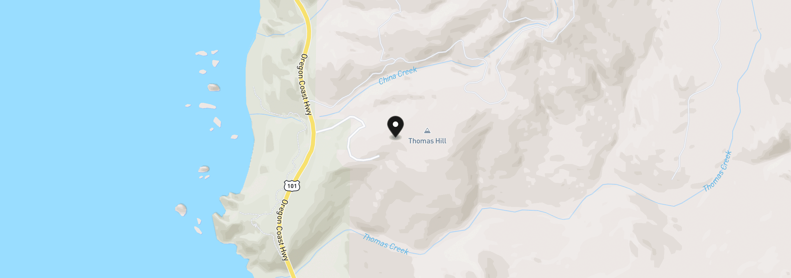 Map showing the location of Bridgeview Dr, Brookings, OR 97415
