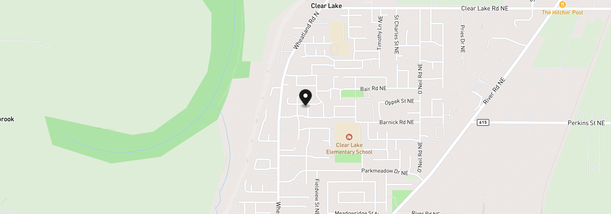Map showing the location of 762 Burgundy Ave NE, Keizer, OR 97303