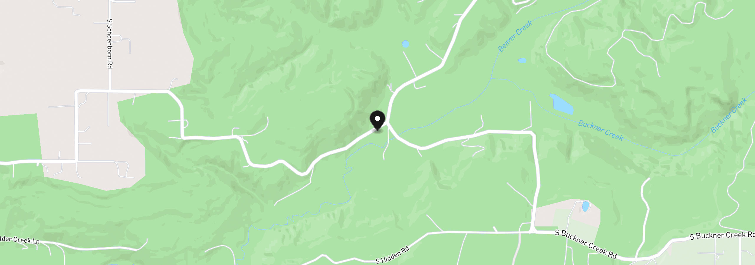 Map showing the location of 15462 S Buckner Creek Rd, Mulino, OR 97042