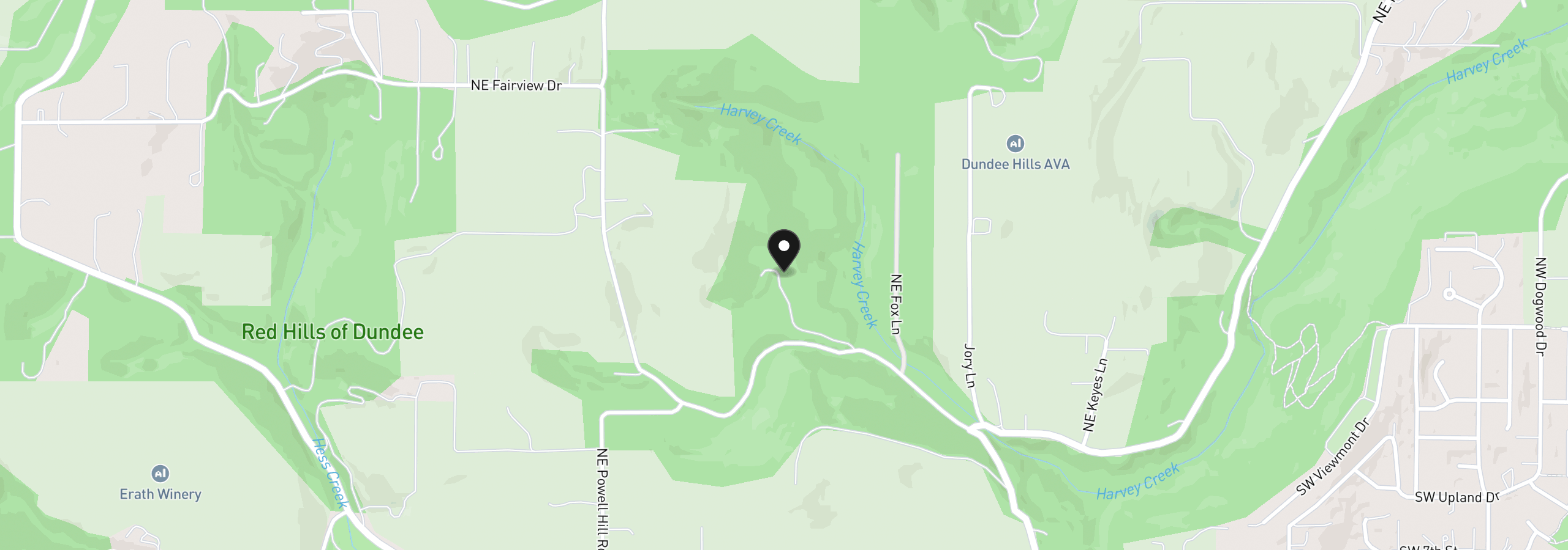 Map showing the location of 19231 NE Fairview Dr, Dundee, OR 97115
