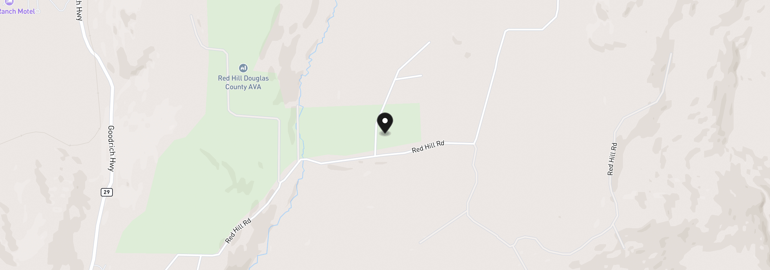 Map showing the location of 1488 Red Hill Rd, Oakland, OR 97462