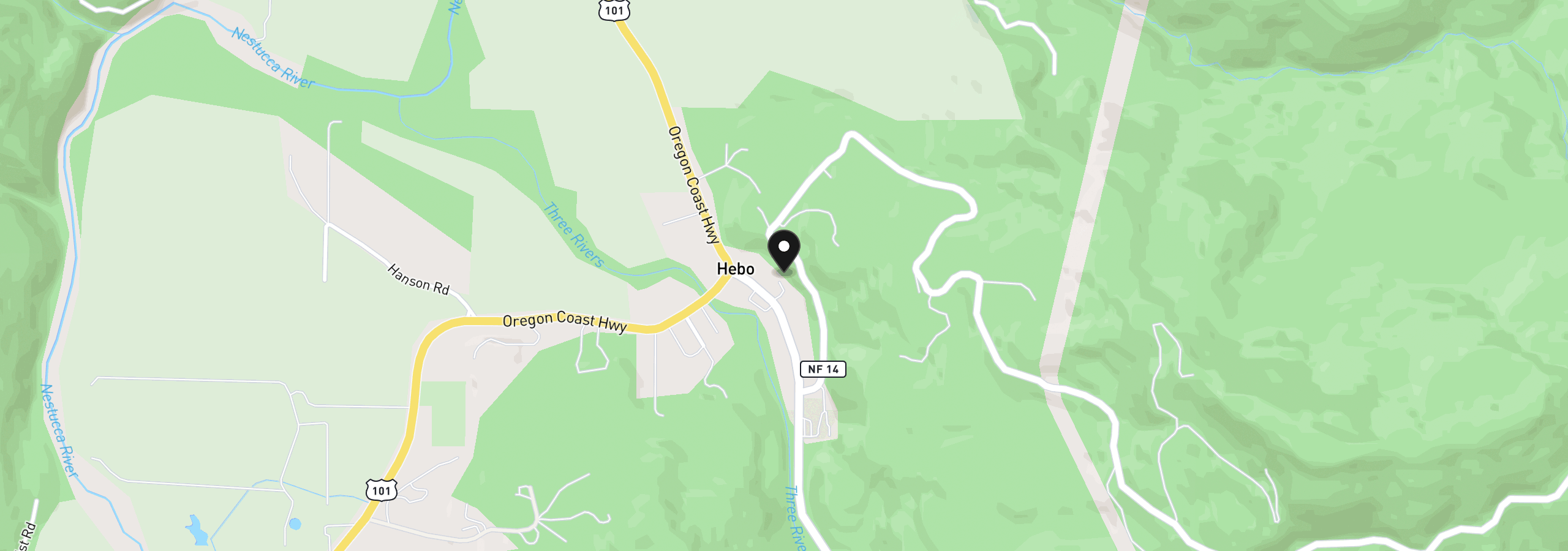 Map showing the location of 31165 Highway 22, Hebo, OR 97122