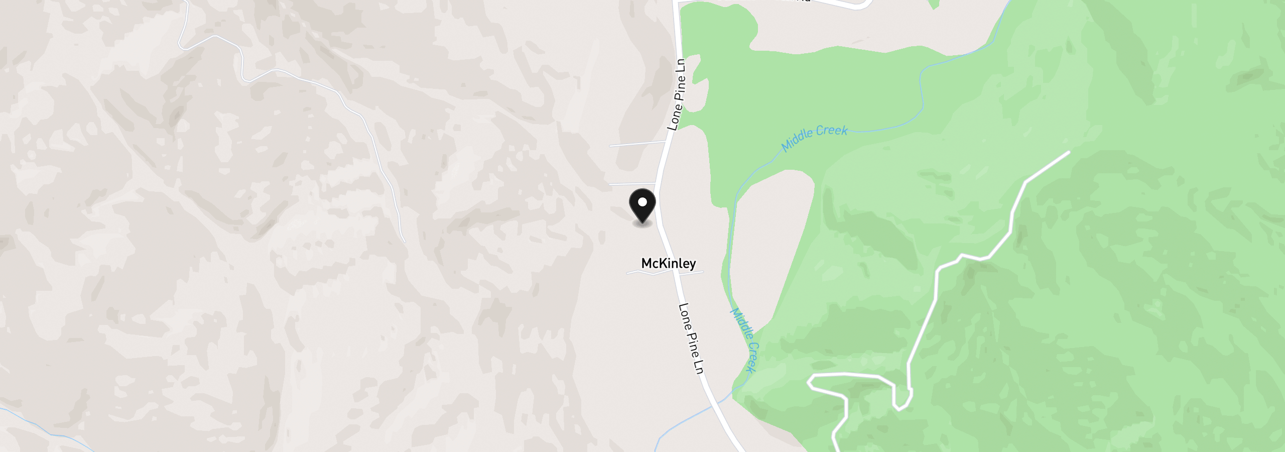 Map showing the location of 99104 Lone Pine Ln, Myrtle Point, OR 97458