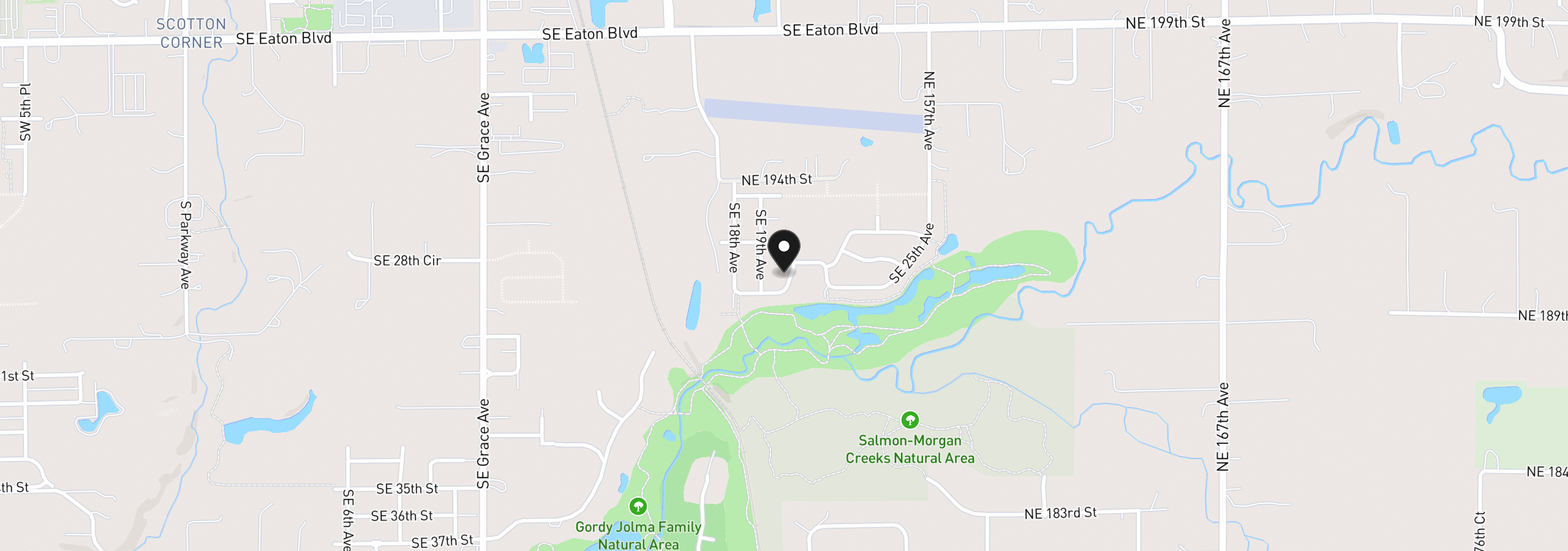 Map showing the location of 2848 SE 20th Ave, Battle Ground, Wa 98604
