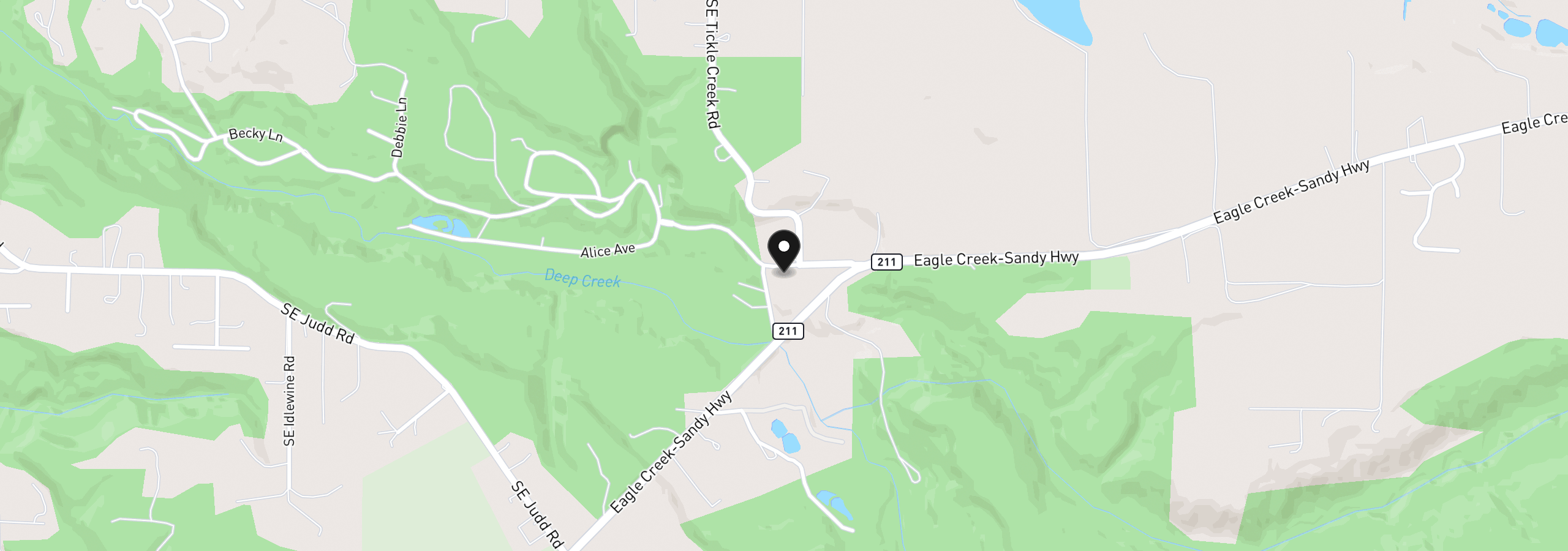 Map showing the location of 32700 SE Leewood Ln 22a, Boring, OR 97009