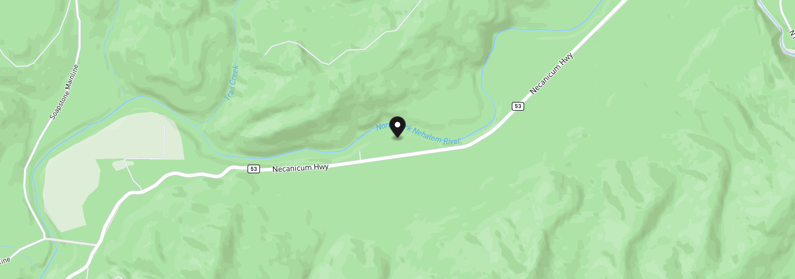 Map showing the location of 78506 Highway 53, Seaside, OR 97138
