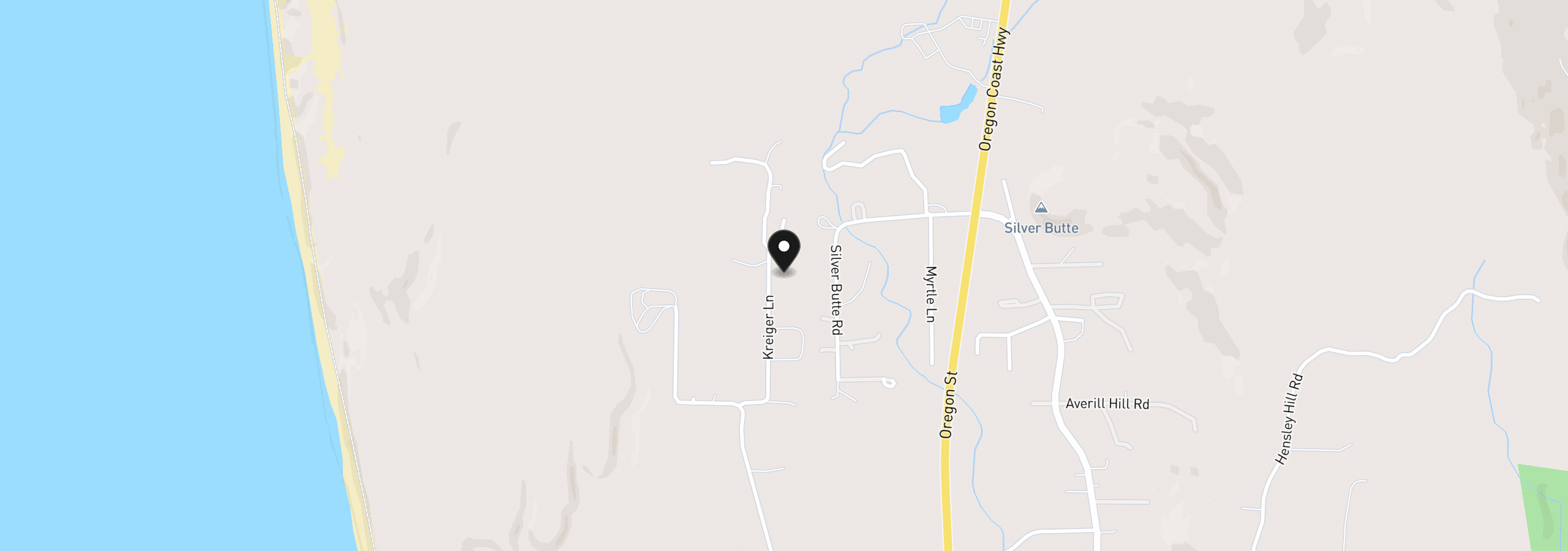 Map showing the location of Kreiger Ln 122, Port Orford, OR 97465