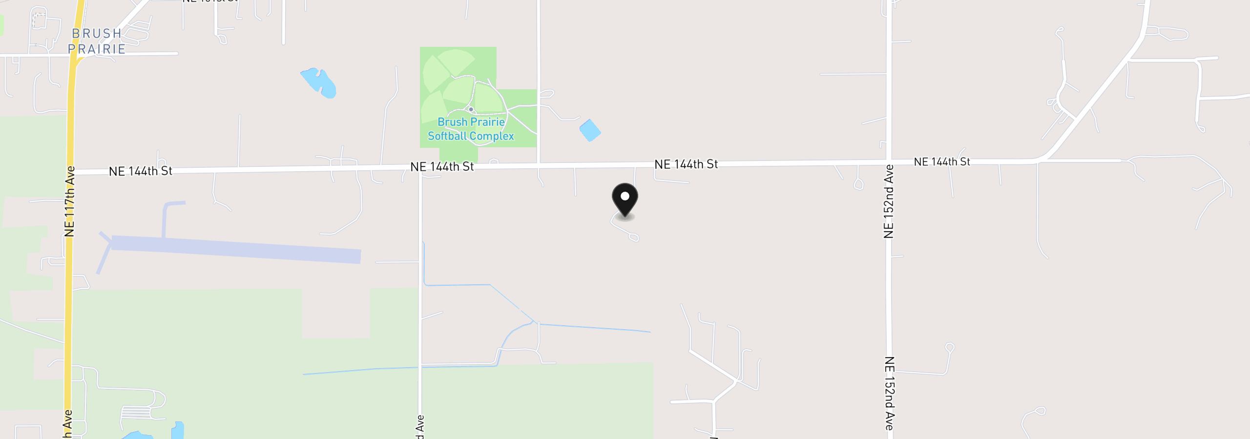 Map showing the location of 14101 NE 144th St, Brush Prairie, Wa 98606