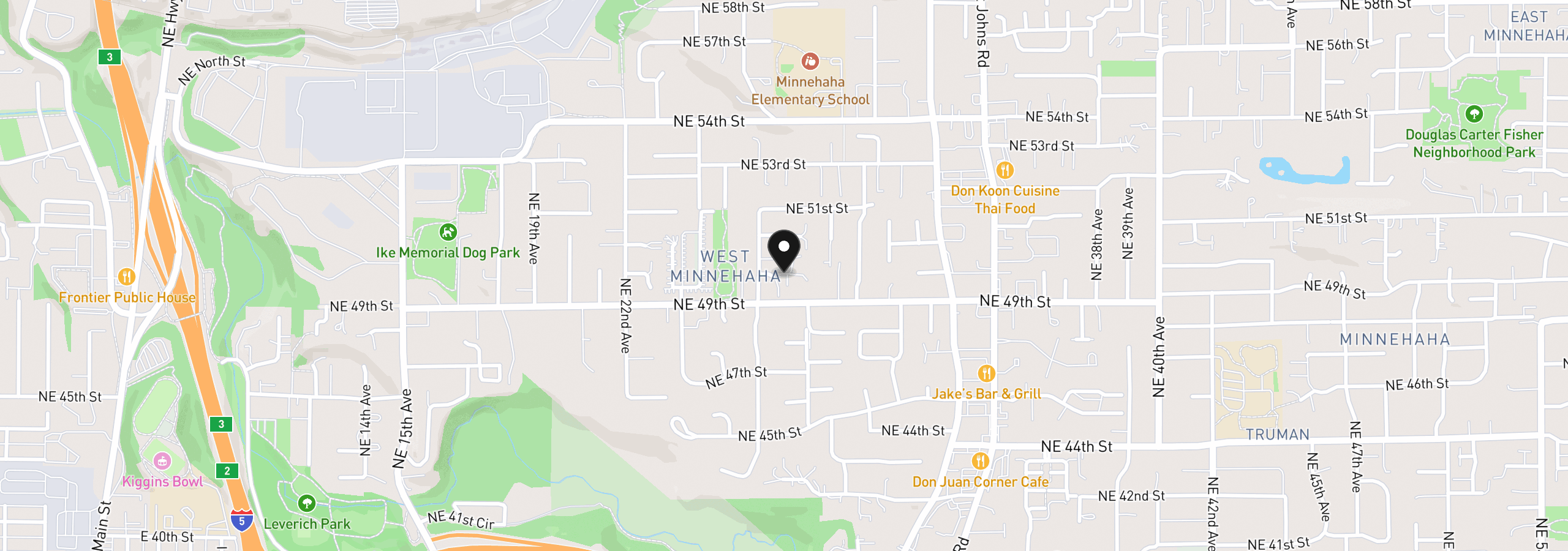 Map showing the location of 2616 NE 50th Cir, Vancouver, Wa 98663